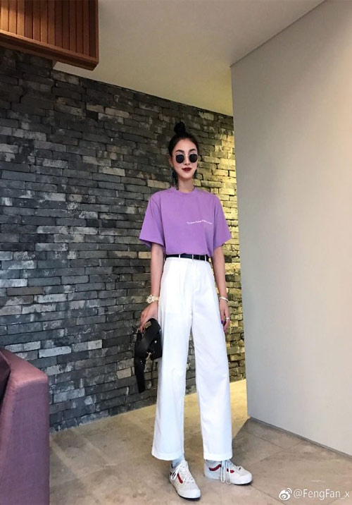 Tím lilac kết hợp với màu trắng