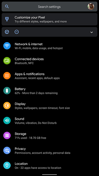 Settings > Apps & Notifications