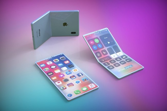 Một trong những concept iPhone màn hình gập dựa trên sáng chế của Apple