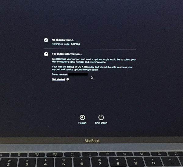 Kiểm tra phần cứng qua công cụ của Apple