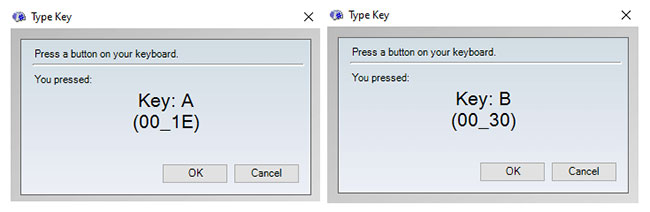 Cửa sổ nhỏ cho phép người dùng chọn phím từ bàn phím bằng cách nhấn nó sẽ mở ra
