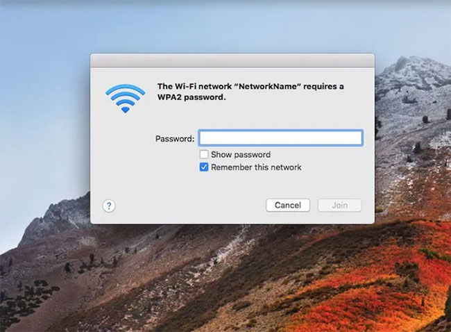 Nhập cụm mật khẩu từ file hostapd.conf
