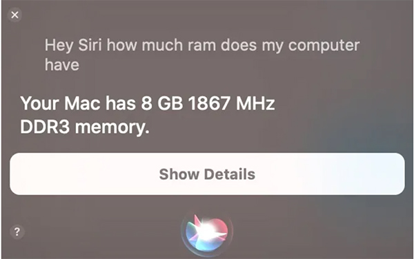 Siri biết tất cả thông tin về máy