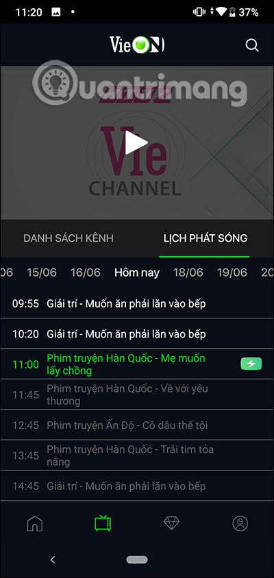 Lịch phát sóng