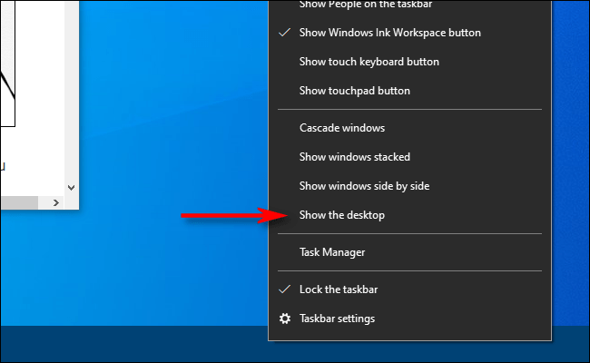 Chọn Show Open Windows để đưa các cửa sổ ứng dụng trở lại như trước.