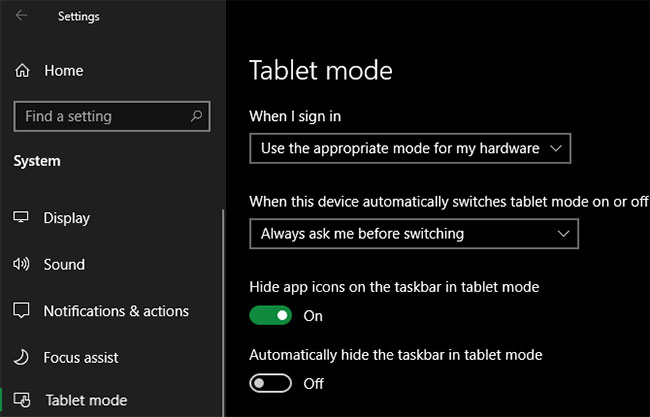 Tablet Mode