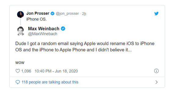 Chia sẻ của Jon Prosser 