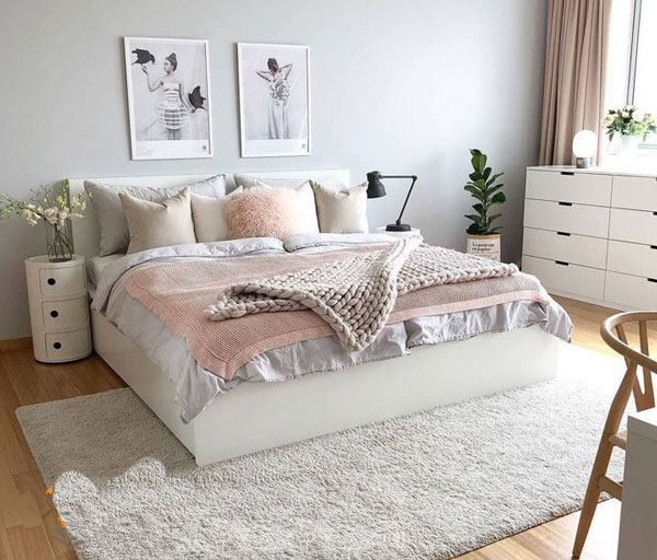 Mẫu thiết kế nội thất phòng ngủ cho nữ đậm chất Kpop kiểu Hàn Quốc