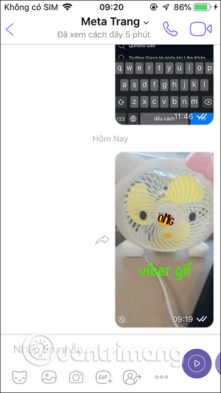 Ảnh động trên viber