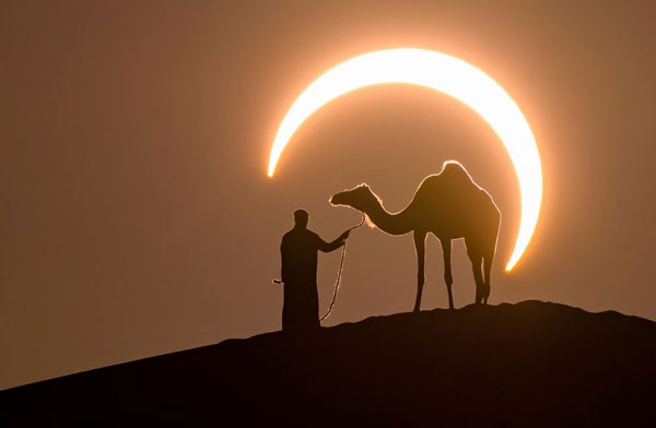 Khi nhật thực đạt cực điểm, Mặt Trăng sẽ che khuất 99,4% Mặt Trời và nhìn thấy rõ nhất ở bầu trời phía Bắc Ấn Độ