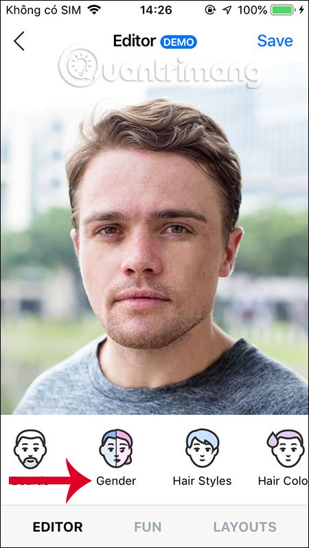 Khả năng hoán đổi giới tính của FaceApp