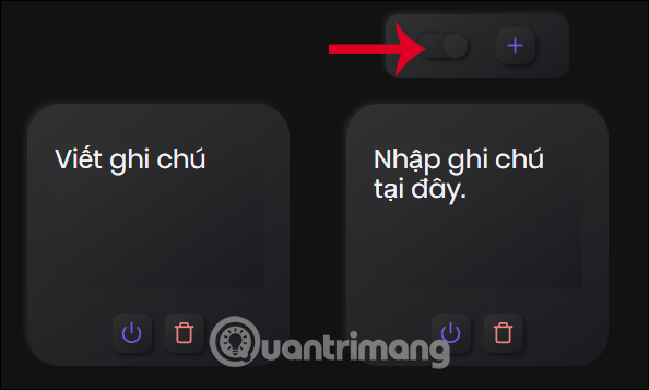 Giao diện nền đen NeumNotes