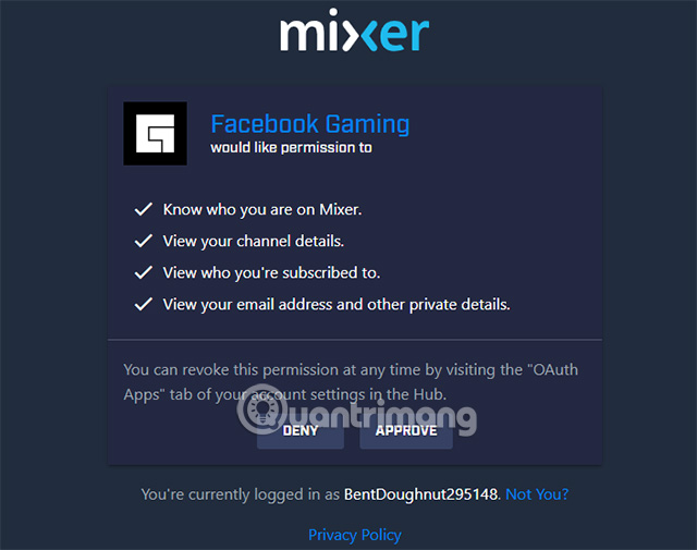 Cách liên kết Mixer sang Facebook Gaming - Ảnh minh hoạ 3
