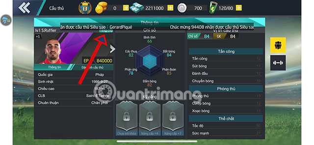 tăng exp cầu thủ vua bóng đá 2020