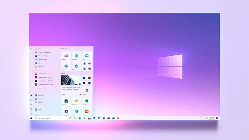 Giao diện menu Start mới dự kiến sẽ được áp dụng trên Windows 10