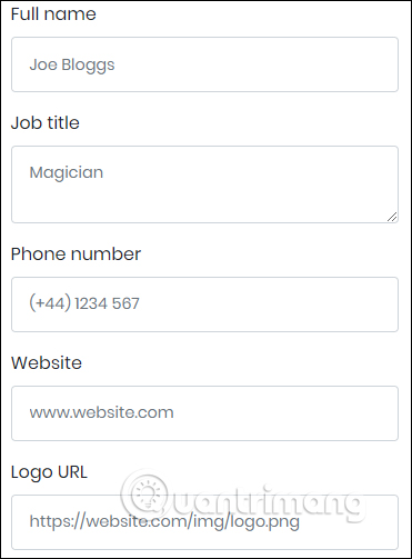 Thêm thông tin chữ ký 
