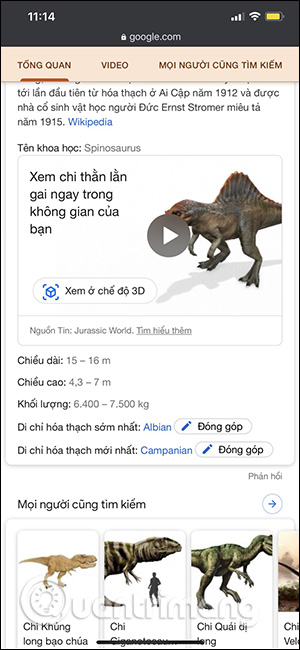 10 loài khủng long