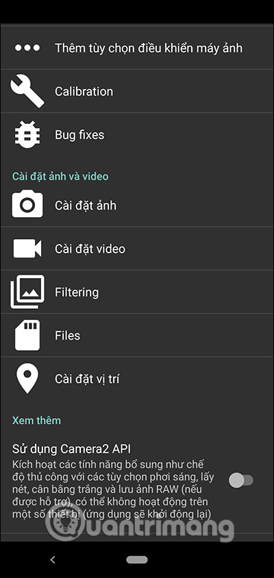 Cài đặt video, ảnh