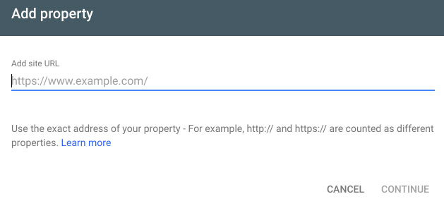 Nhập URL trang web