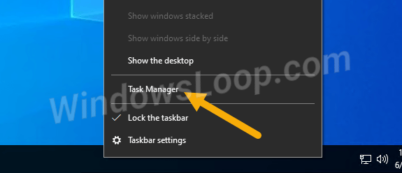 Chọn Task Manager