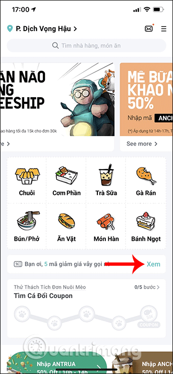 Giao diện Baemin