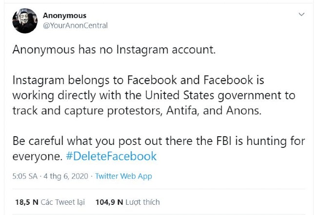 delete facebook - anonymouse