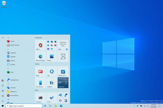 Màu sắc của Start Menu cũng sẽ tự động thay đổi để phù hợp với màu sắc chủ đạo của hình nền trên Windows