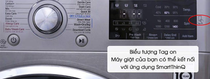 Kết nối với ứng dụng smartthinQ trên máy giặt LG