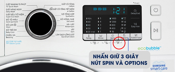 Smart Check trên máy giặt Samsung