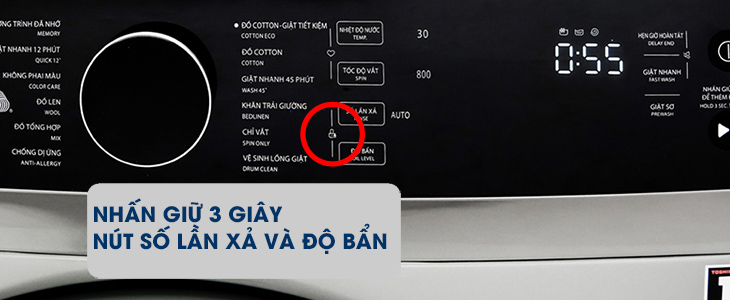 Chức năng đã ghi nhớ trên máy giặt toshiba