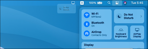 Các tùy chỉnh trên Control Center không thay đổi được vị trí
