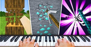 Một game thủ tài năng phá đảo Minecraft bằng một cây đàn piano