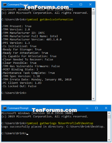 Xem chi tiết về TPM trong Command Prompt