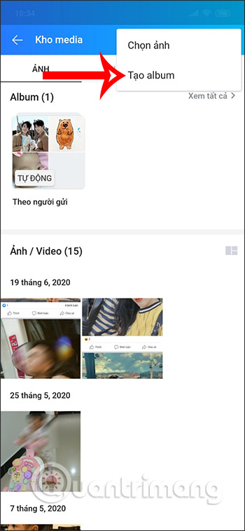 Tạo album