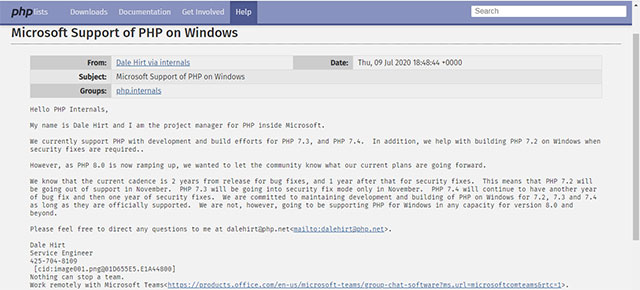 Thông báo từ Microsoft