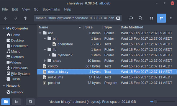 Định dạng package trên Debian