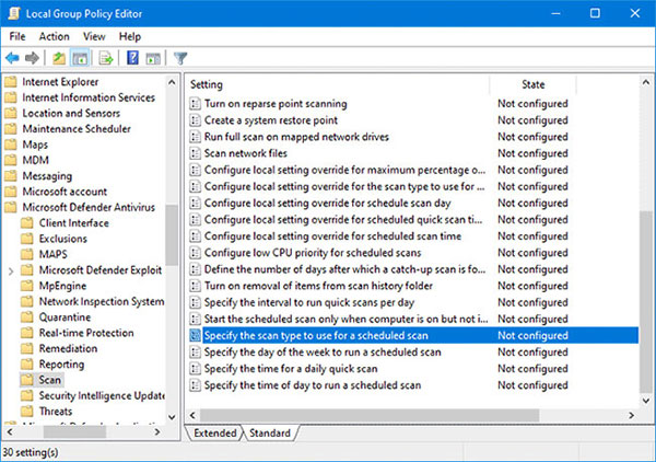 Cách thay đổi kiểu quét theo lịch trình mặc định trong Microsoft Defender - Ảnh minh hoạ 3