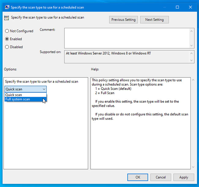 Cách thay đổi kiểu quét theo lịch trình mặc định trong Microsoft Defender - Ảnh minh hoạ 4