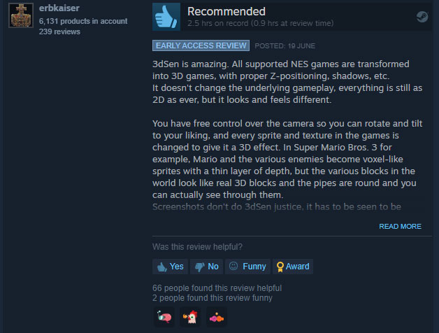 Một bài review 3dSen của một game thủ quốc tế.