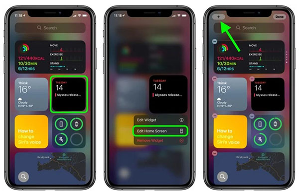 Thêm widget vào màn hình chính