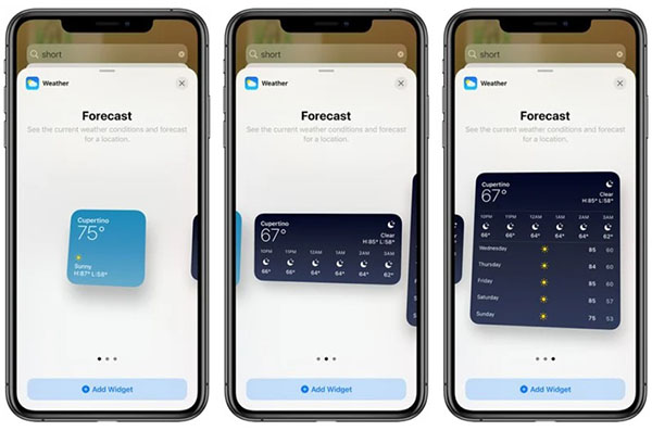 Cách kích thước của widget