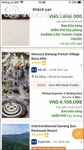 Chọn phòng khách sạn