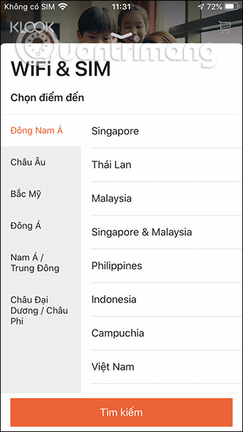 Chọn nước du lịch