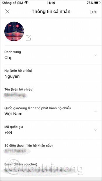Thông tin khách hàng