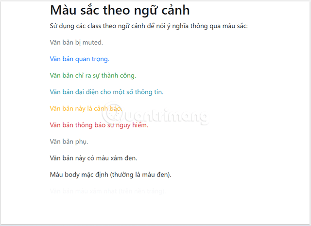 Màu sắc theo ngữ cảnh