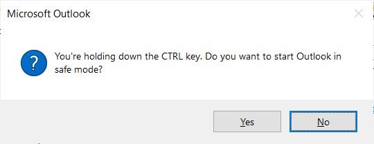 Khởi động Outlook ở chế độ Safe Mode
