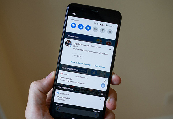 Giao diện của Conversation Notifications