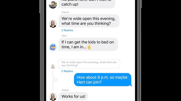 Trả lời tin nhắn đích danh trong Messages