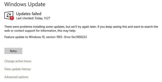 Cách sửa lỗi 0xc1900223 khi cập nhật Windows 10