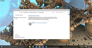 Cách tạo pool và storage space mới trong Windows 10